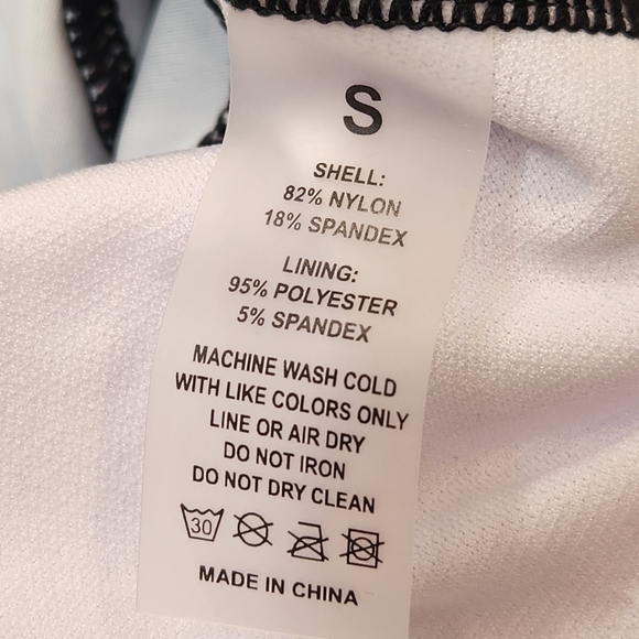 Tankini swimsuit S black floral tropical two piece swimwear beach summer top new - Picture 8 of 13